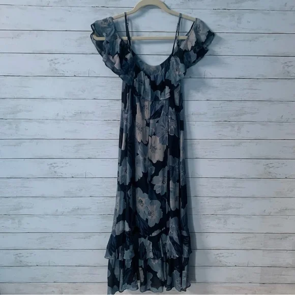 Reformation Odessa Floral Blue Midi Dress - Picture 5 of 11